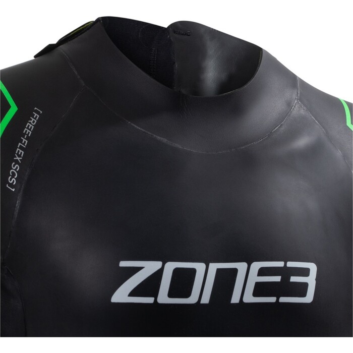 2025 ZONE3 Junior Adventure Swimming Wetsuit WS21KADV101 - Black / Green